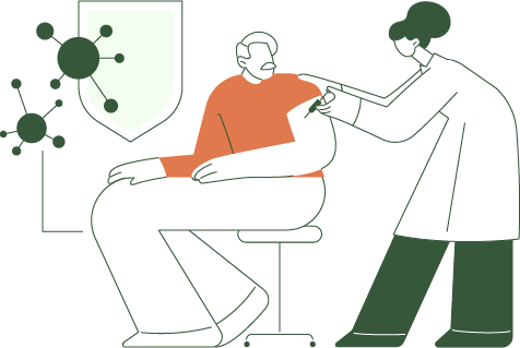 予防接種のイメージイラスト