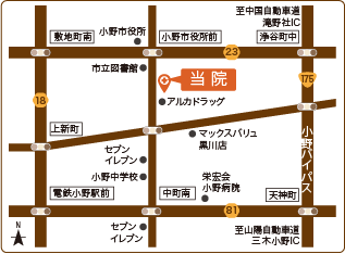 内科・循環器科・放射線科　難波医院周辺マップ